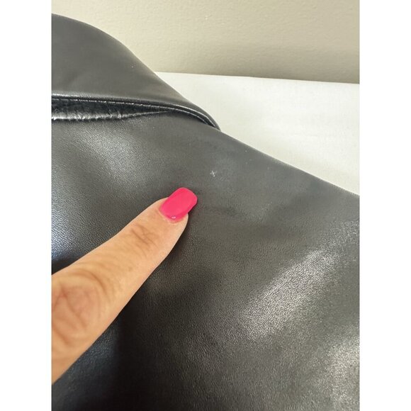 VTG Brooks Brothers Y2K Mens Black Leather Blazer M Old Money Quiet Luxury Layer - Picture 16 of 16